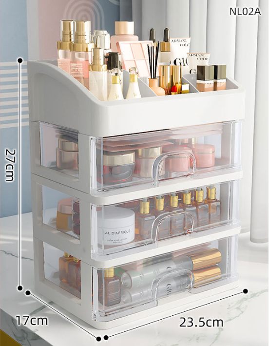 Cosmetic Storage Box Ins Transparent Desktop Drawer