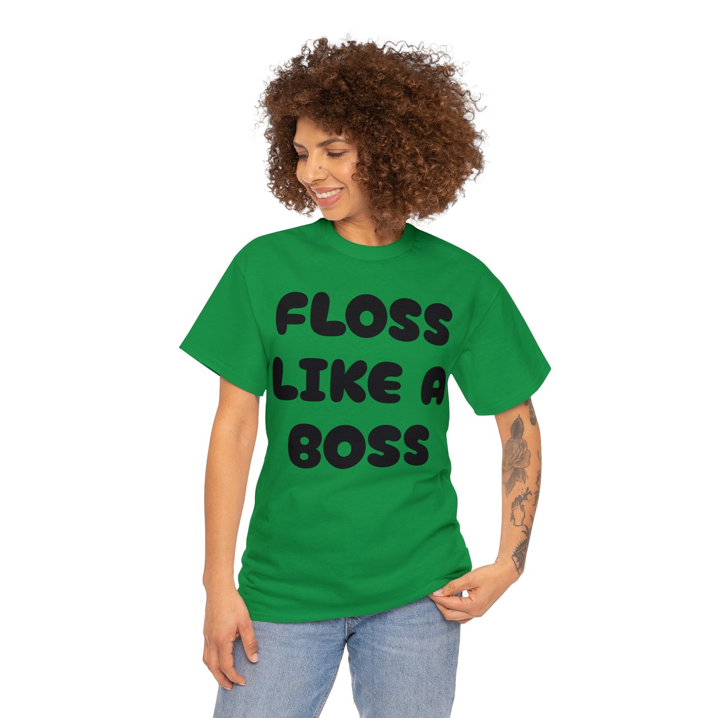 FLOSS LIKE A BOSS-Unisex Heavy Cotton Tee