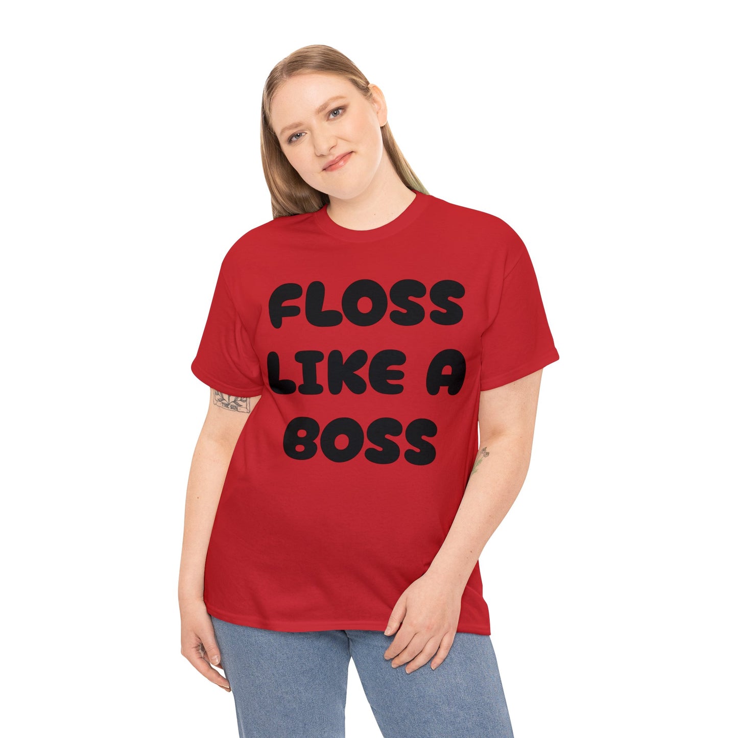 FLOSS LIKE A BOSS-Unisex Heavy Cotton Tee