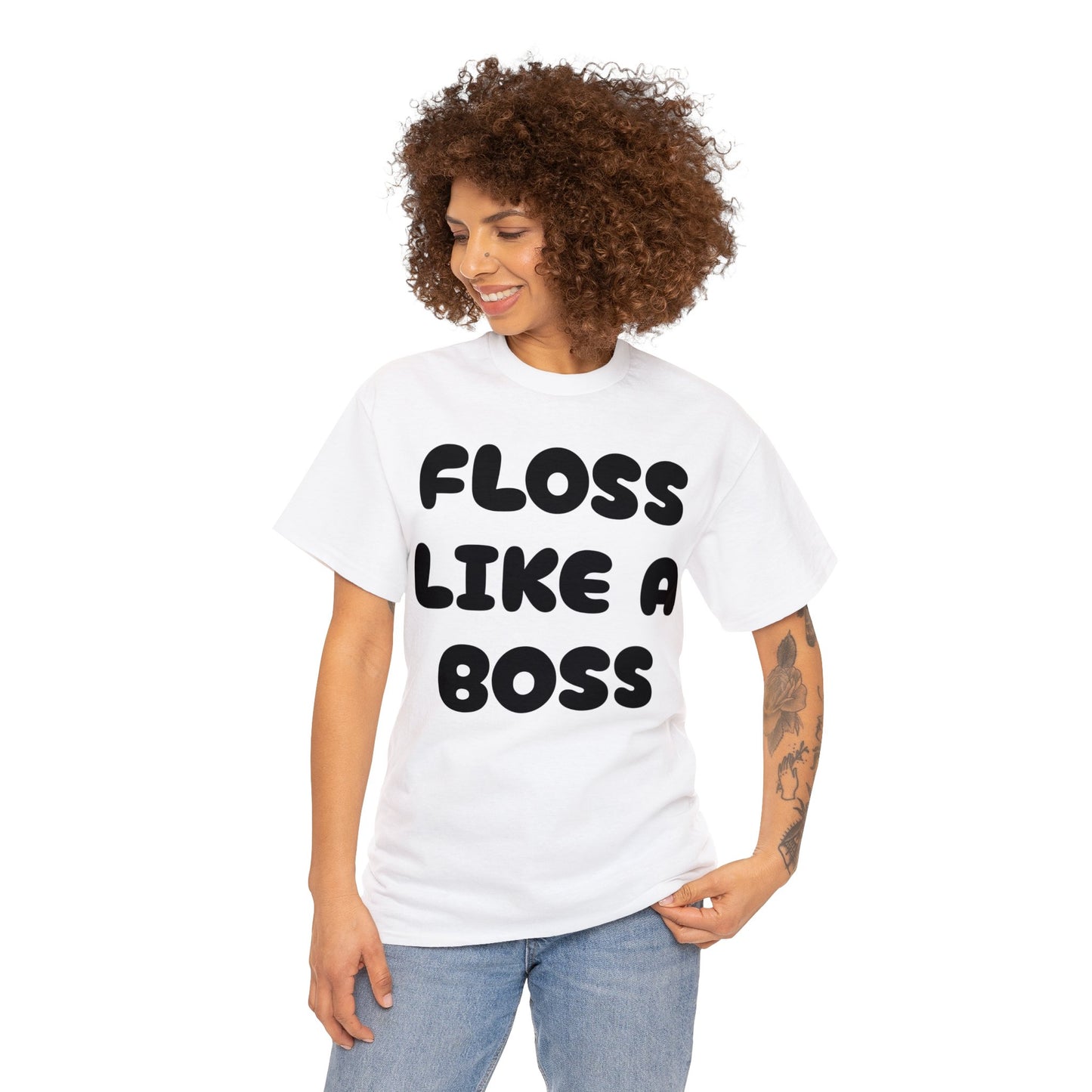 FLOSS LIKE A BOSS-Unisex Heavy Cotton Tee