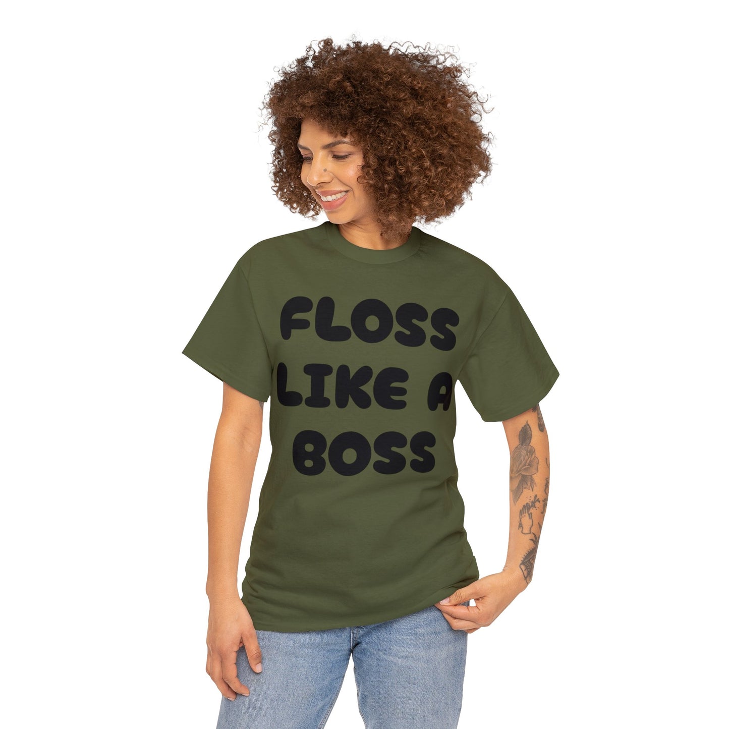 FLOSS LIKE A BOSS-Unisex Heavy Cotton Tee