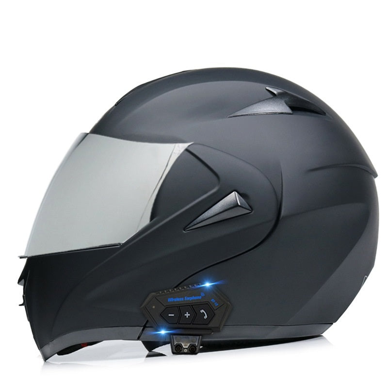 VIRTUE Electric Motorcycle Men's and Women's Bluetooth Helmet Double Mirror Winter Helmet