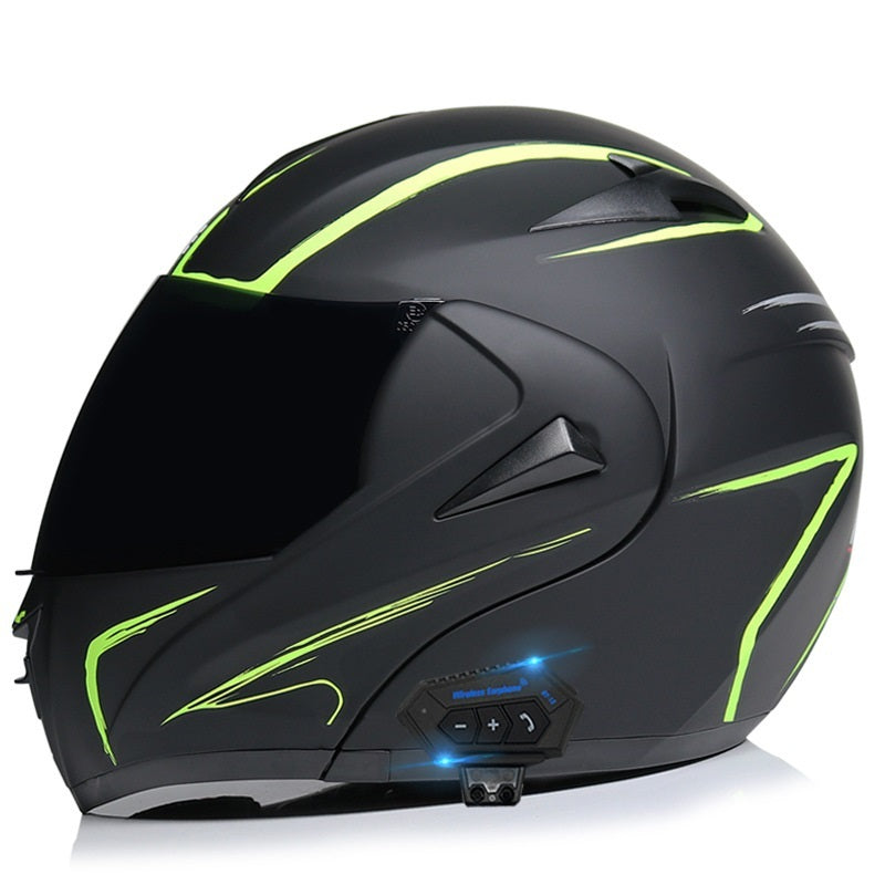 VIRTUE Electric Motorcycle Men's and Women's Bluetooth Helmet Double Mirror Winter Helmet