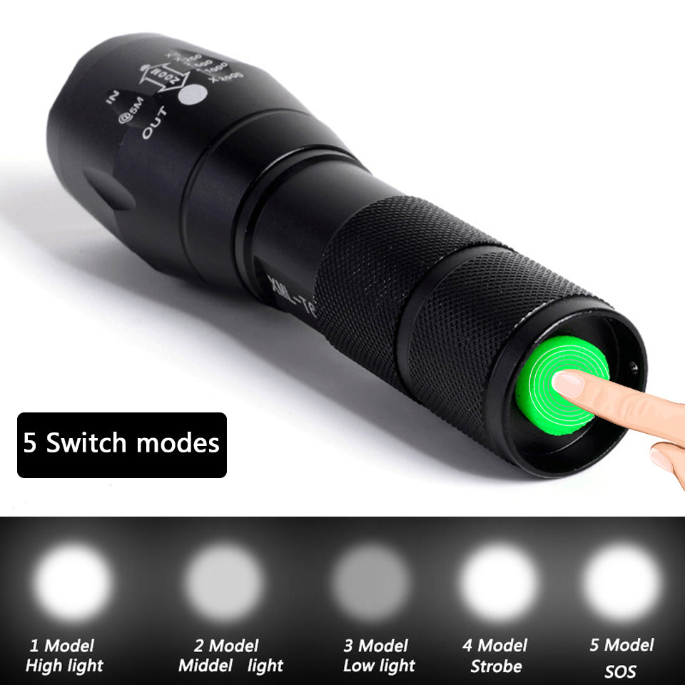 Strong Light Flashlight Special Forces Rechargeable Home Self-Defense Waterproof Riding Mini Camping Premium Super Bright Flashlight