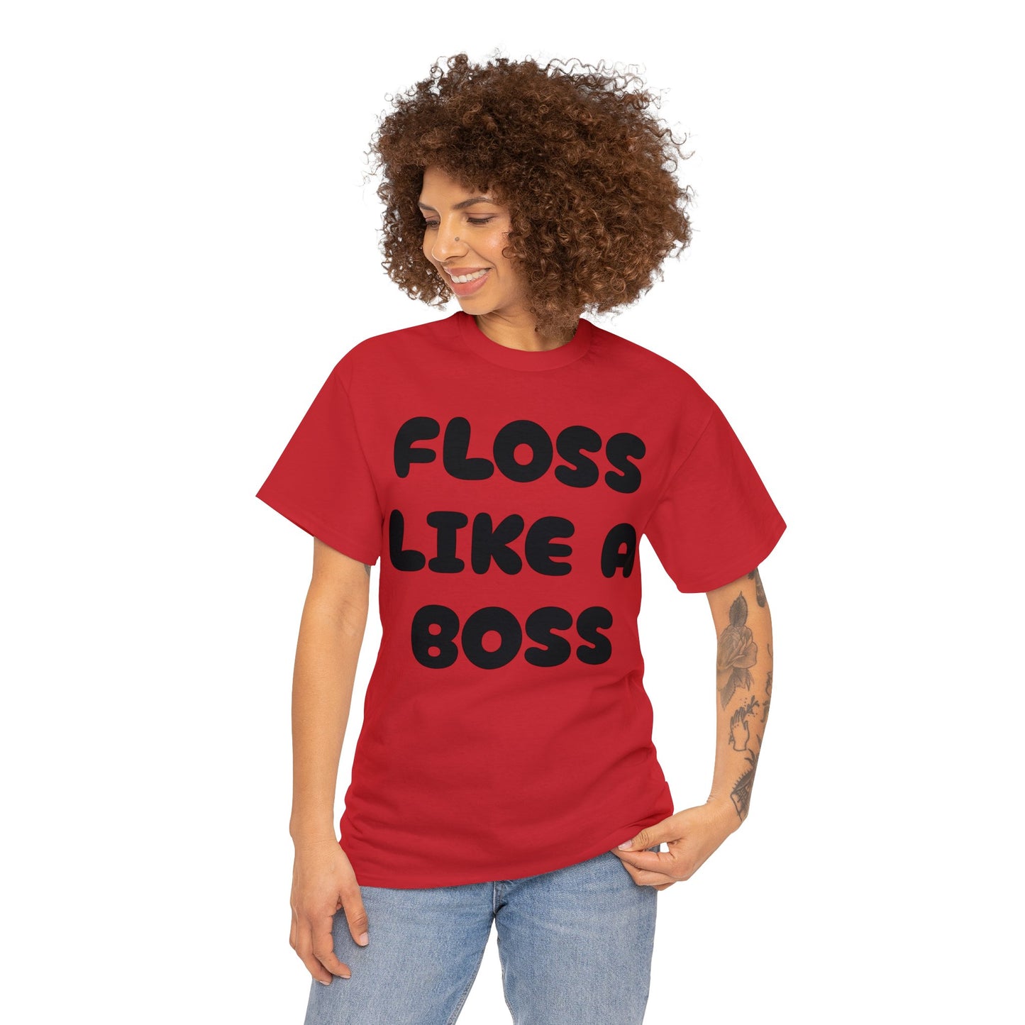 FLOSS LIKE A BOSS-Unisex Heavy Cotton Tee