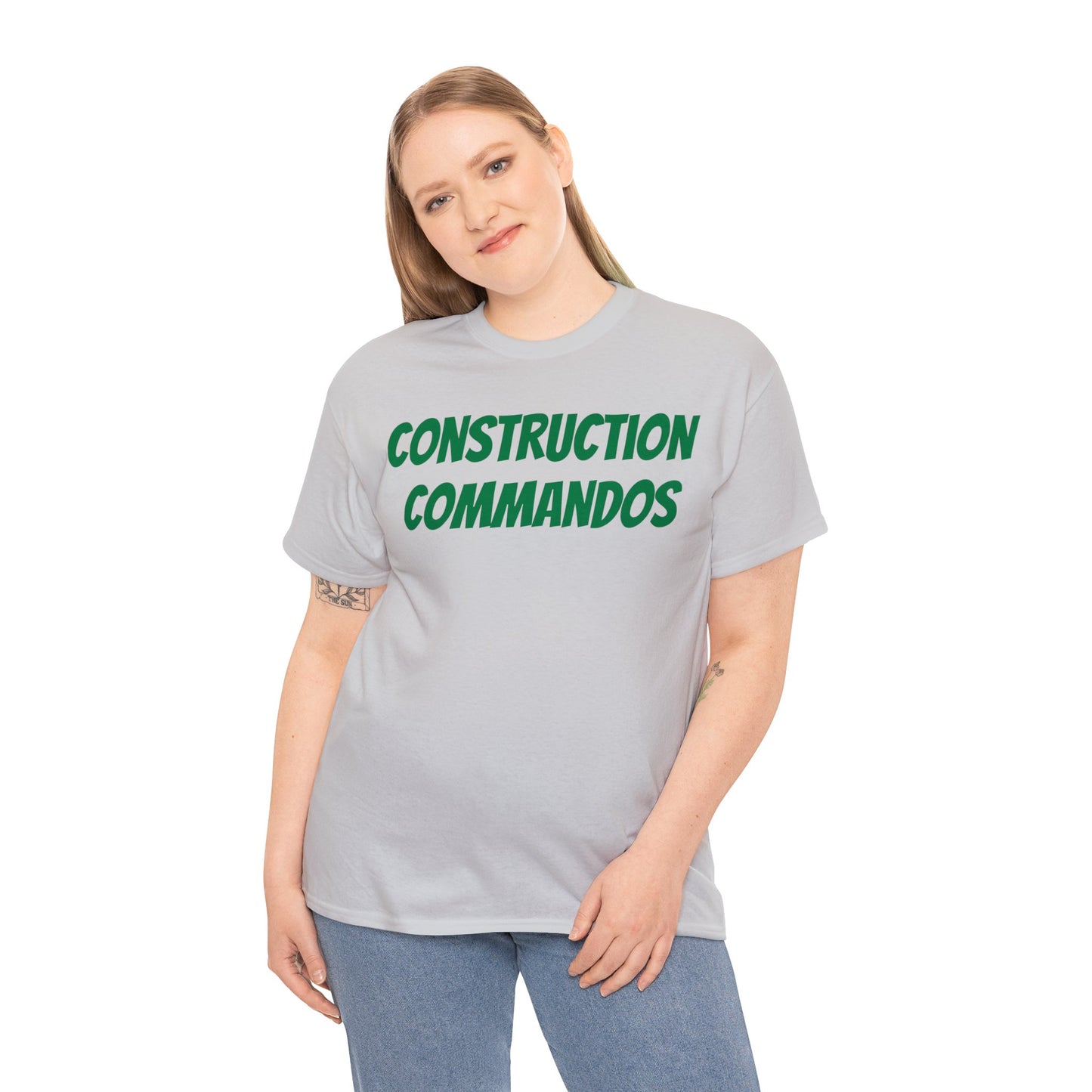 CONSTRUCTION COMMANDOS-Unisex Heavy Cotton Tee