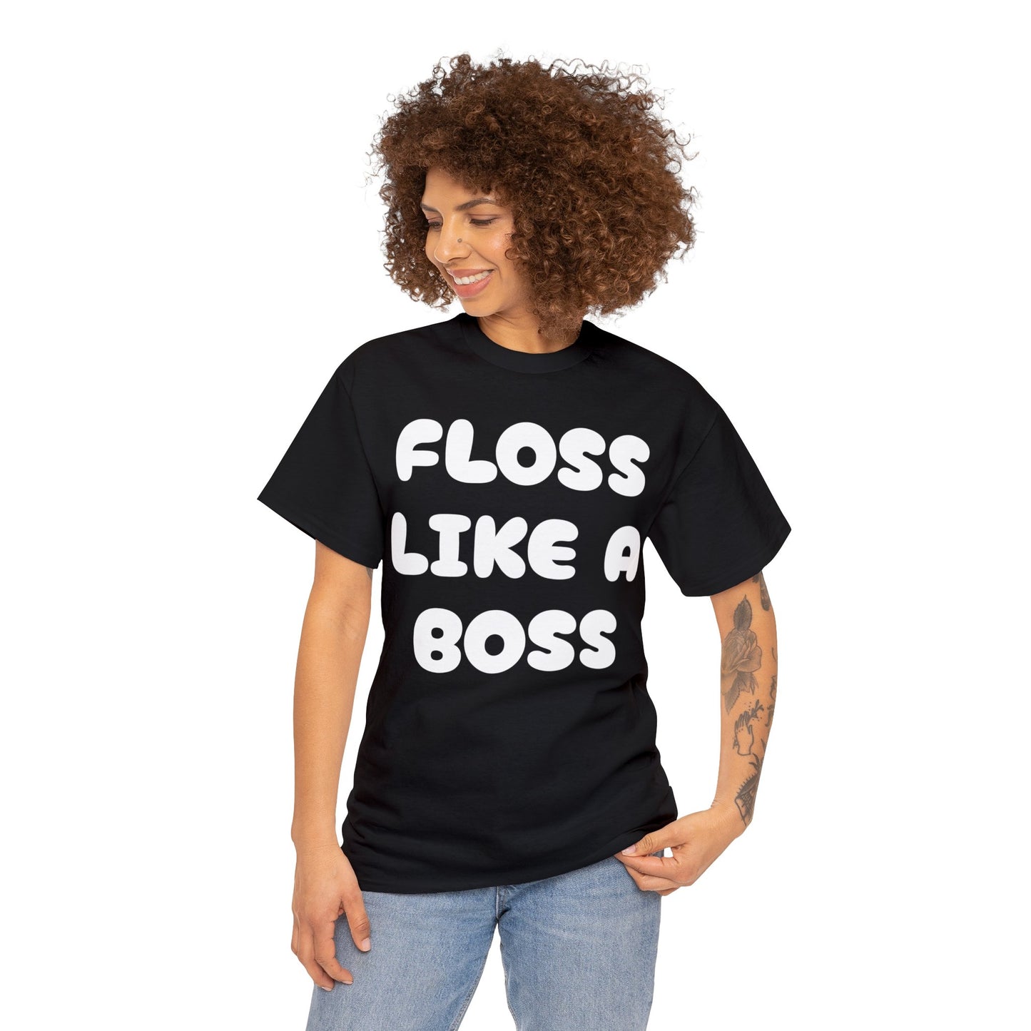 FLOSS LIKE A BOSS-Unisex Heavy Cotton Tee