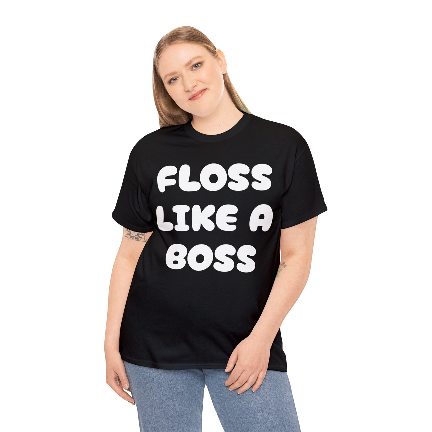 FLOSS LIKE A BOSS-Unisex Heavy Cotton Tee