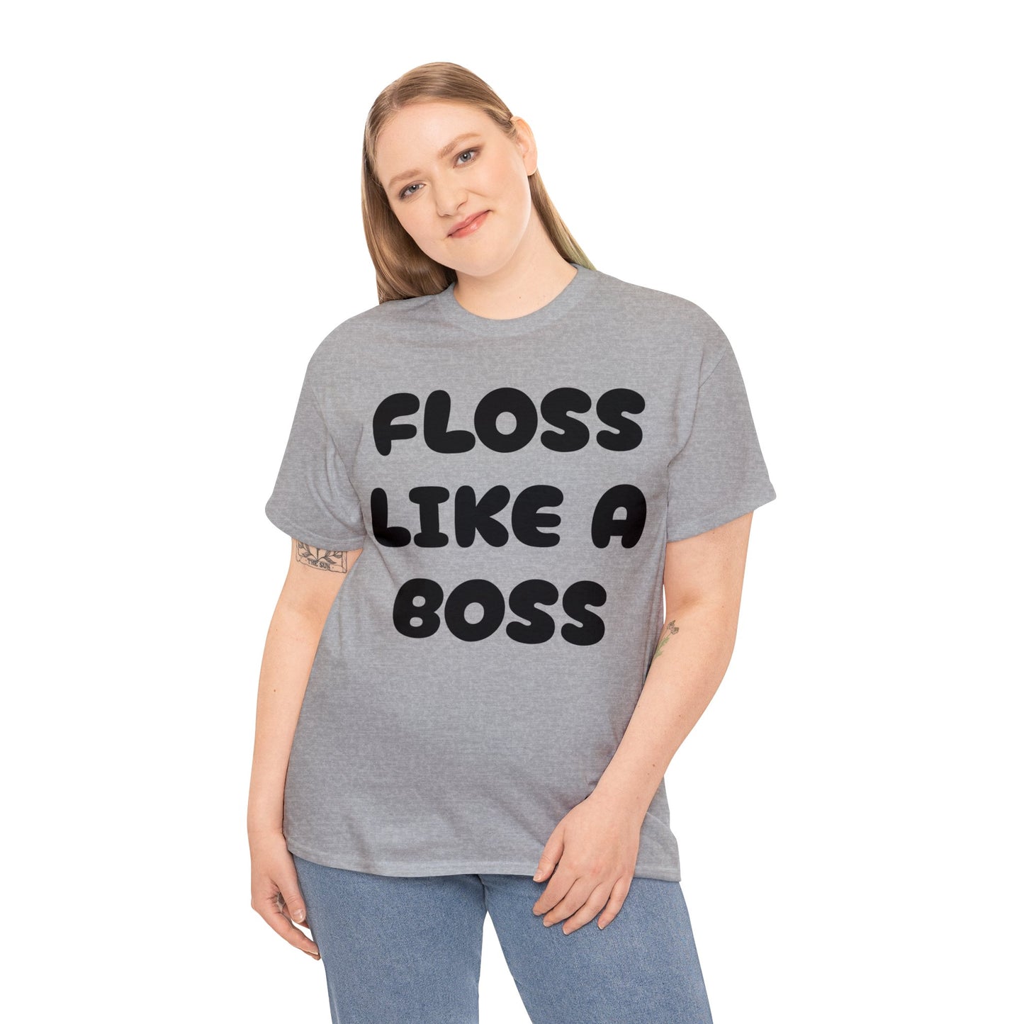 FLOSS LIKE A BOSS-Unisex Heavy Cotton Tee