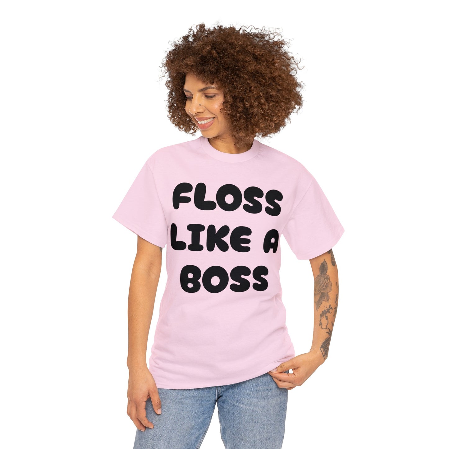 FLOSS LIKE A BOSS-Unisex Heavy Cotton Tee