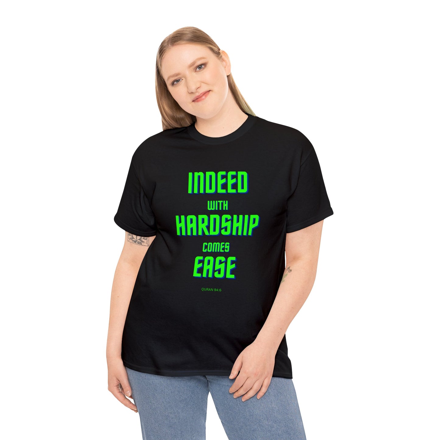 WITH HARDSHIP COMES EASE-Unisex Heavy Cotton Tee