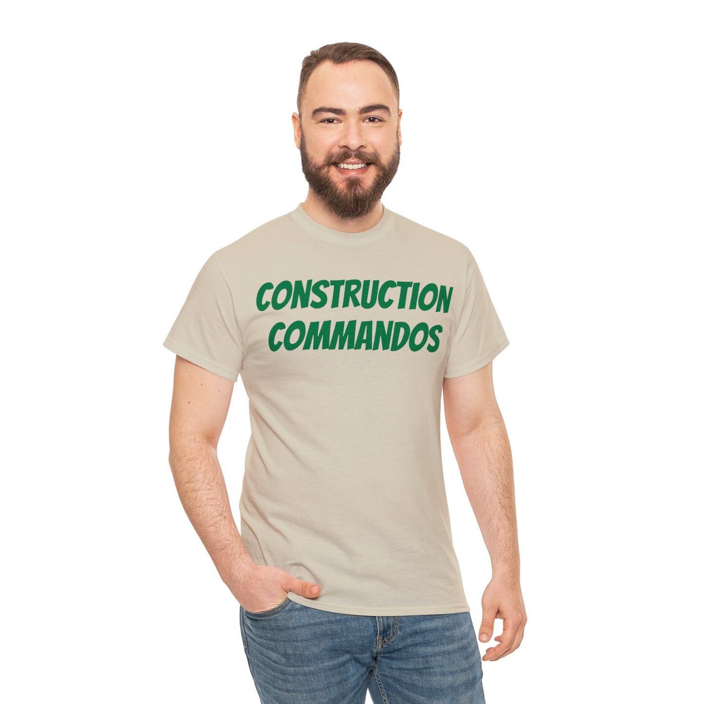 CONSTRUCTION COMMANDOS-Unisex Heavy Cotton Tee