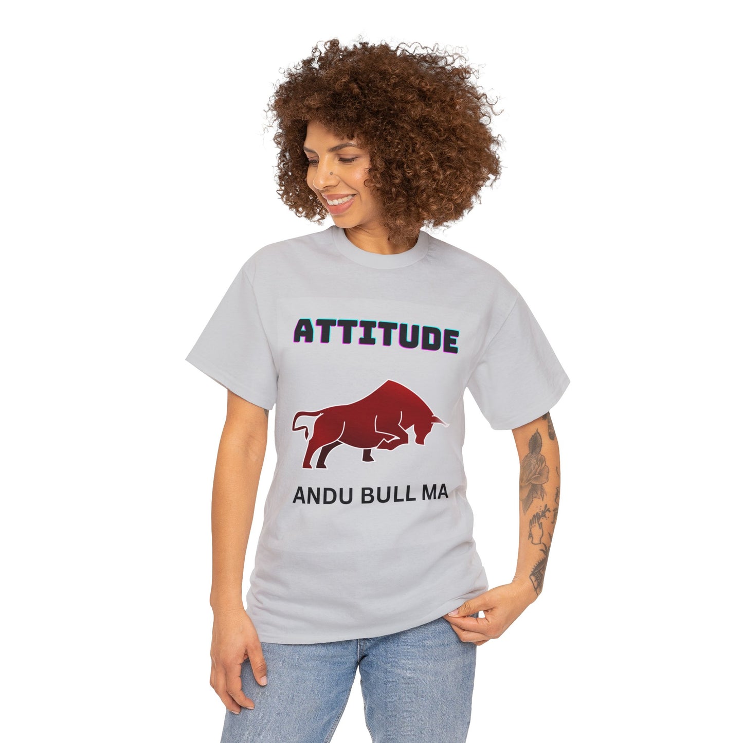 Attitude Andu Bull Ma-Unisex Heavy Cotton Tee