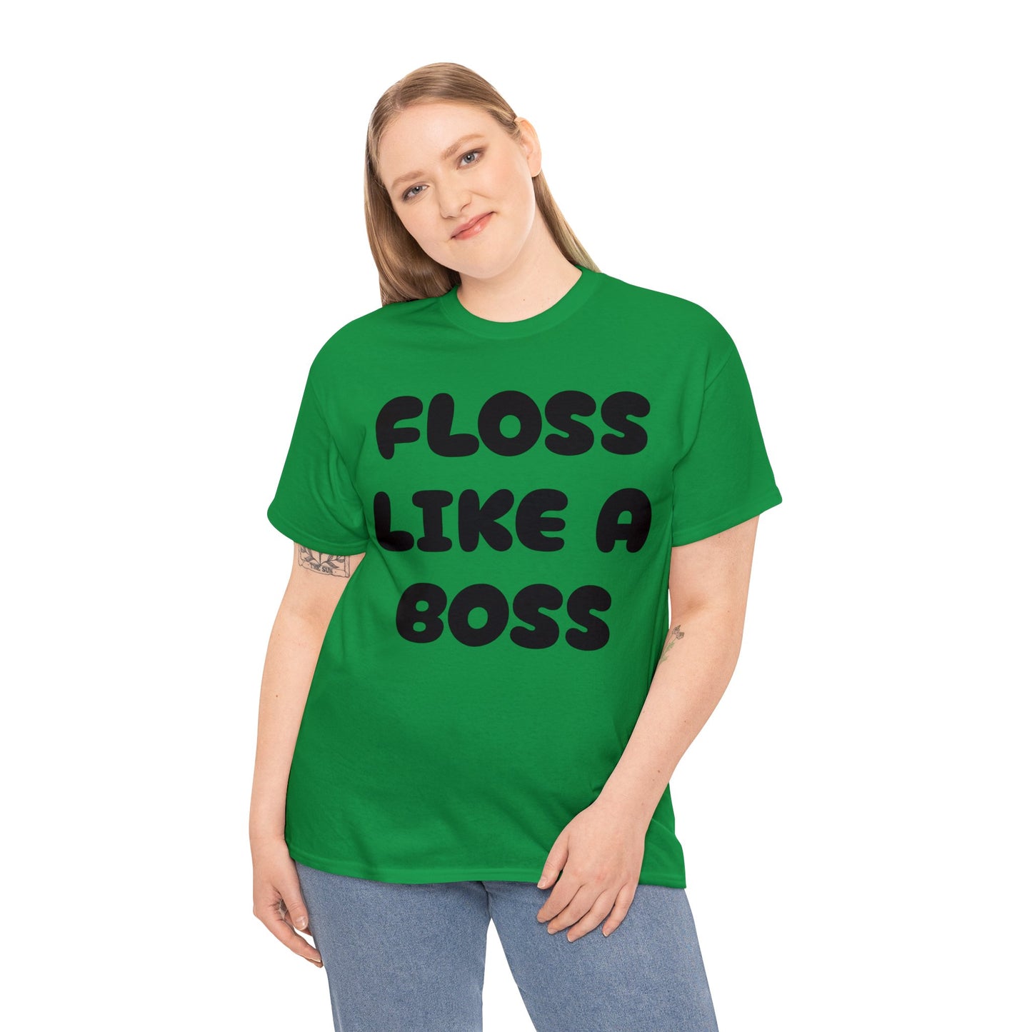 FLOSS LIKE A BOSS-Unisex Heavy Cotton Tee