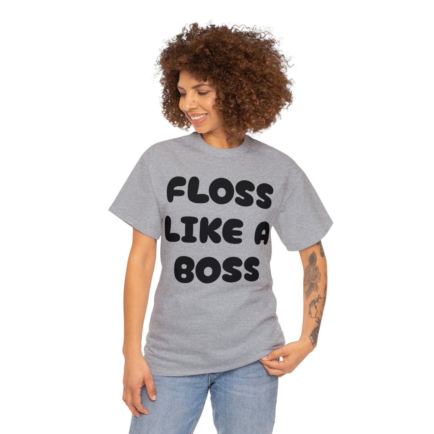 FLOSS LIKE A BOSS-Unisex Heavy Cotton Tee