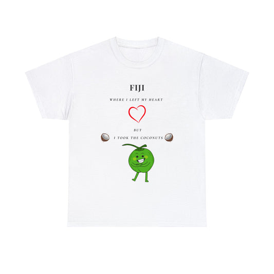 I LEFT MY HEART IN FIJI-Unisex Heavy Cotton Tee