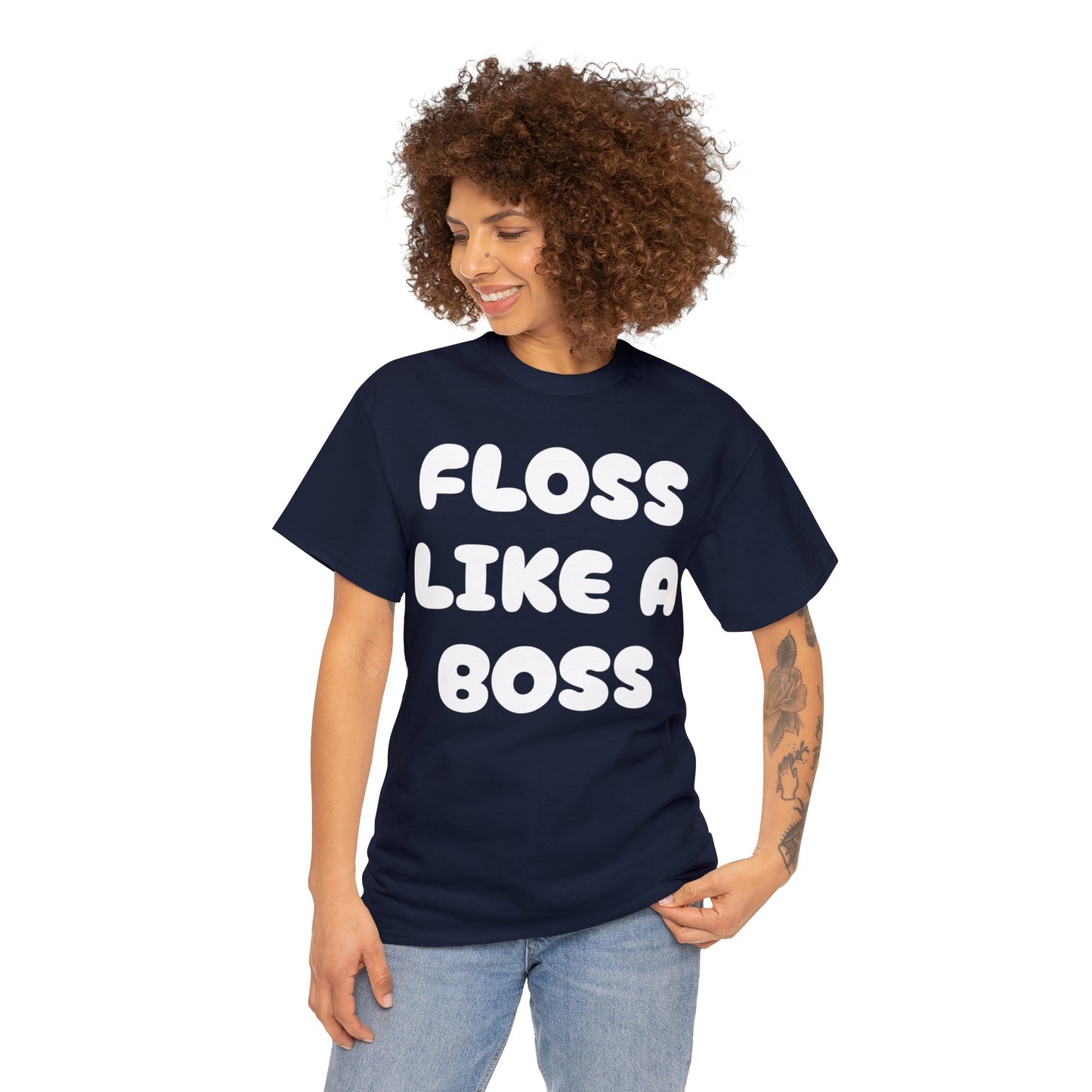 FLOSS LIKE A BOSS-Unisex Heavy Cotton Tee