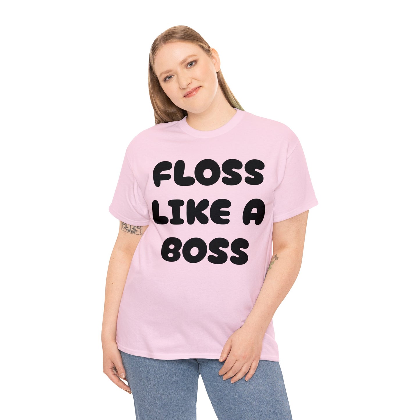 FLOSS LIKE A BOSS-Unisex Heavy Cotton Tee