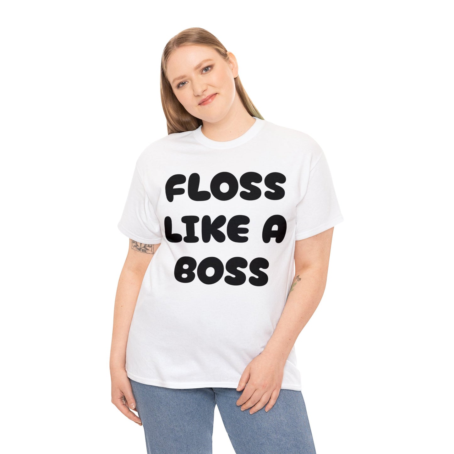 FLOSS LIKE A BOSS-Unisex Heavy Cotton Tee