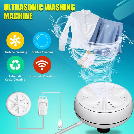 Small Turbo Ultrasonic Cleaner Rotating Mini Washing Machine