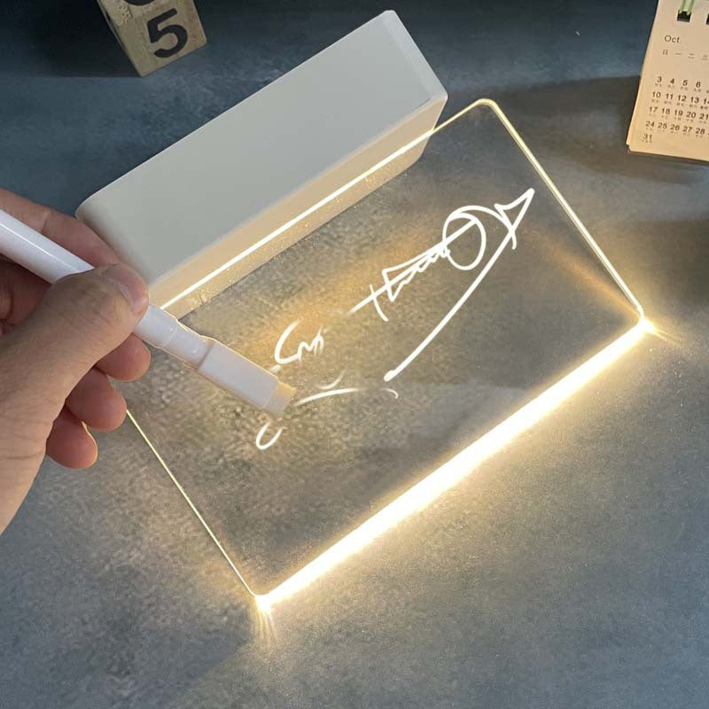 Transparent Luminescent Acrylic Note Board Can Wipe