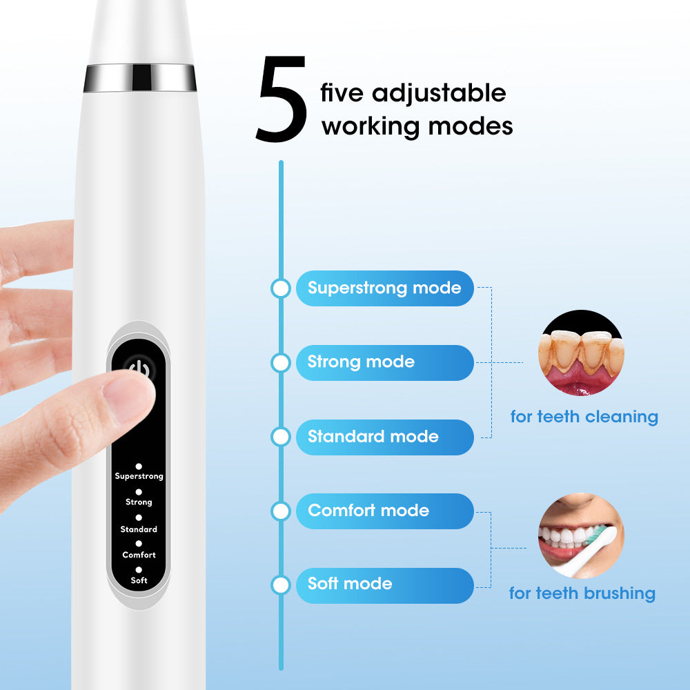 5th Gear Electric Dental Scaler Calculus Remover Dental Scaler Adult Electric Toothbrush