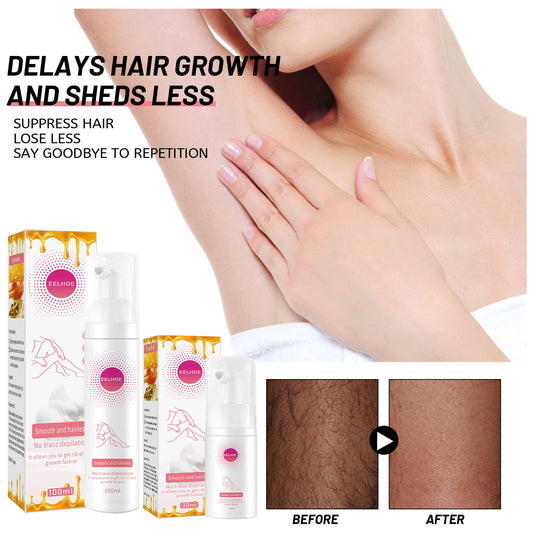 EELHOE Honey Mousse Hair Removal Spray Armpit Hair Moisturizing Moisturizing Foam Skin-Friendly And Non-irritating