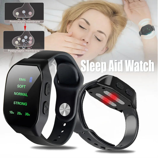 Sleep Aid Watch Microcurrent Pulse Sleeping Anti-anxiety Insomnia Hypnosis Device Relief Relax Hand Massage Pressure Soothing