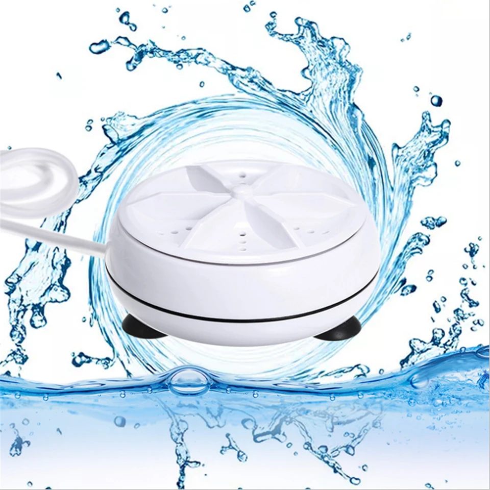 Small Turbo Ultrasonic Cleaner Rotating Mini Washing Machine